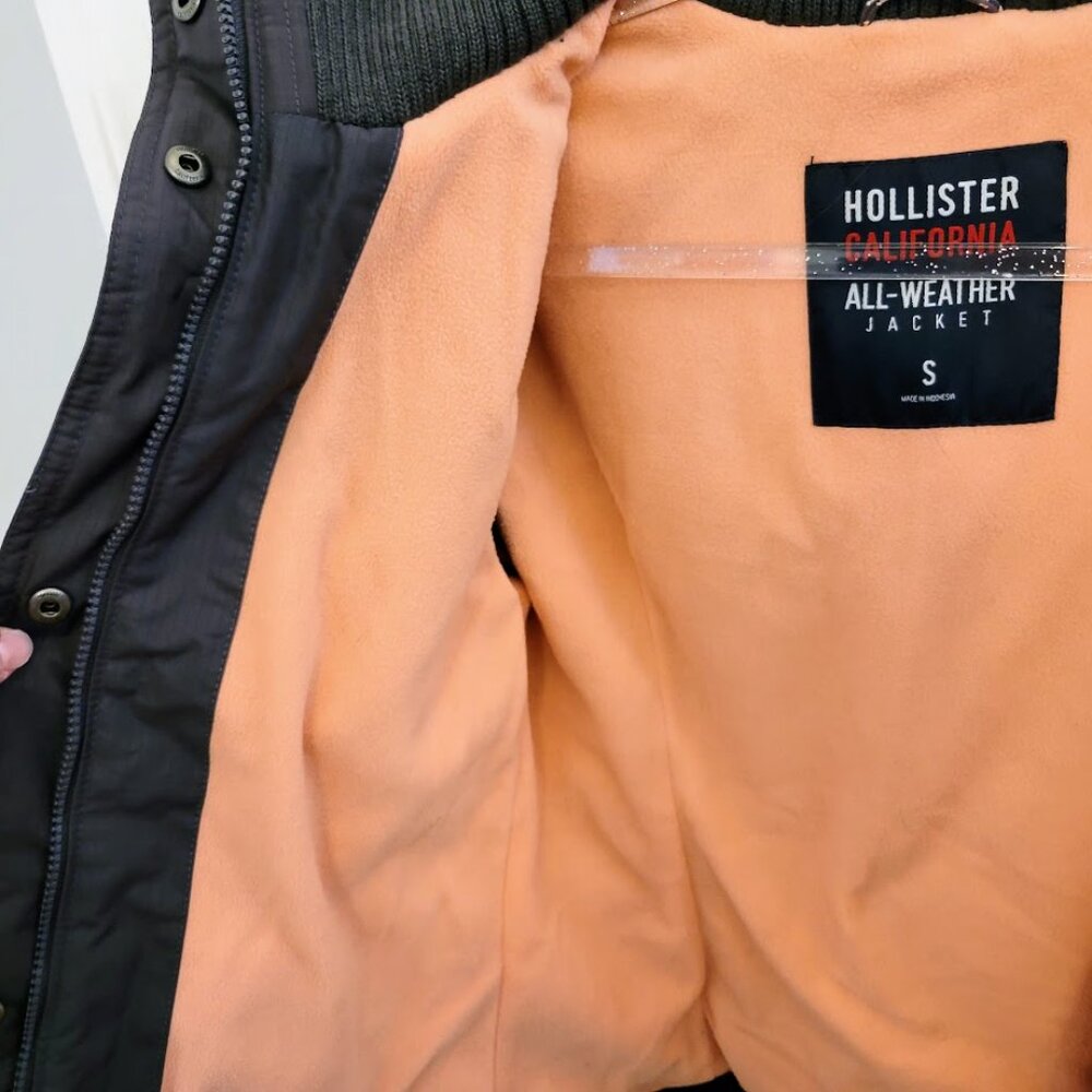 Hollister All Weather Charcoal/Salmon Jacket Women's Size Small - Picture 4 of 5
